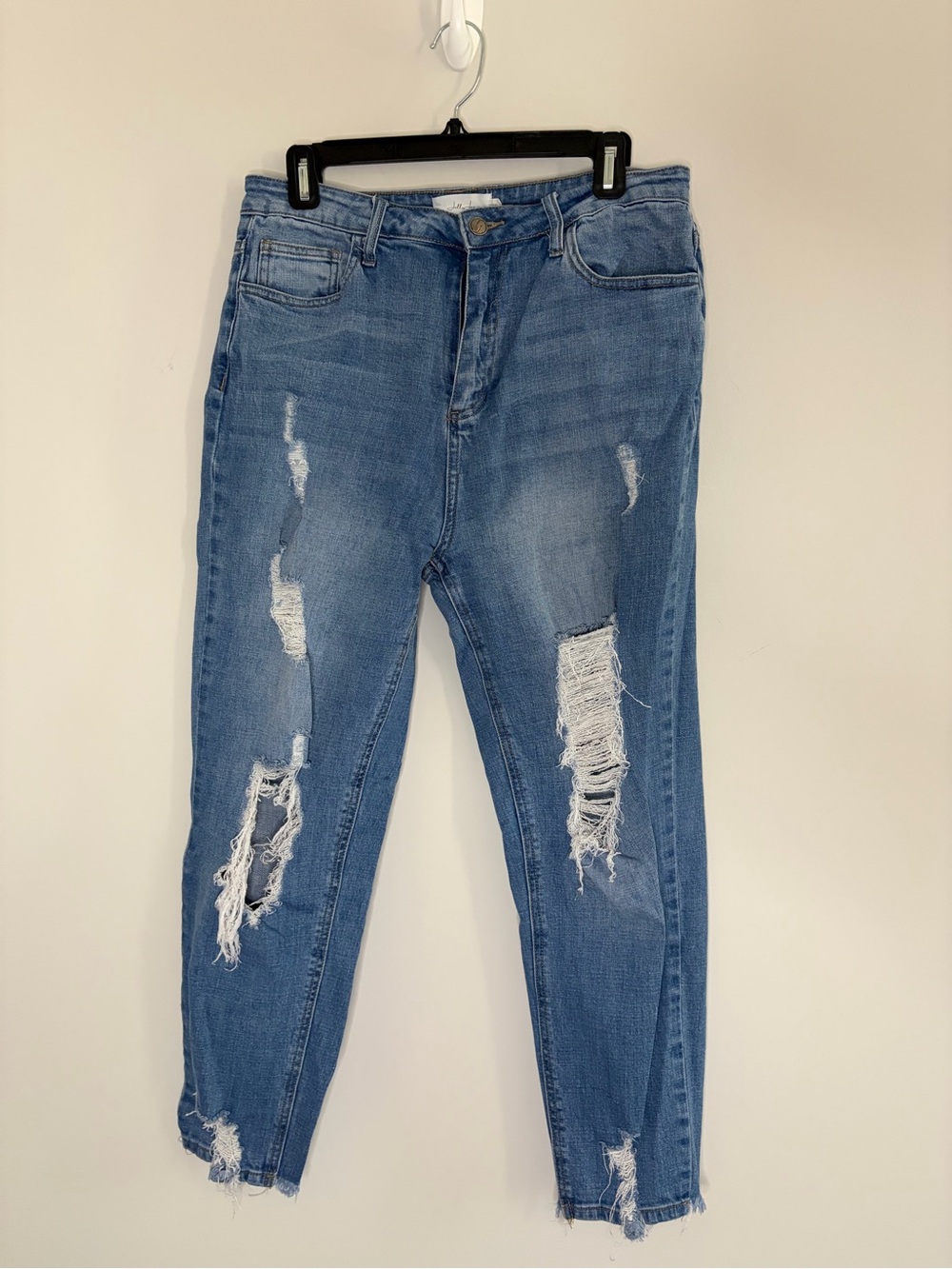 Jelly Brand Light Blue Distressed High-Rise Jeans Size 11